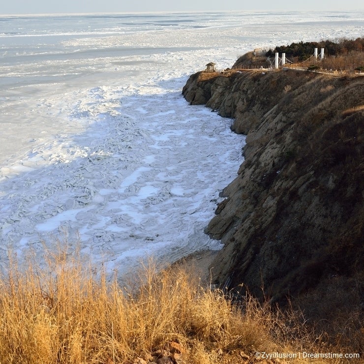 Pack Ice along China's Bohai Sea