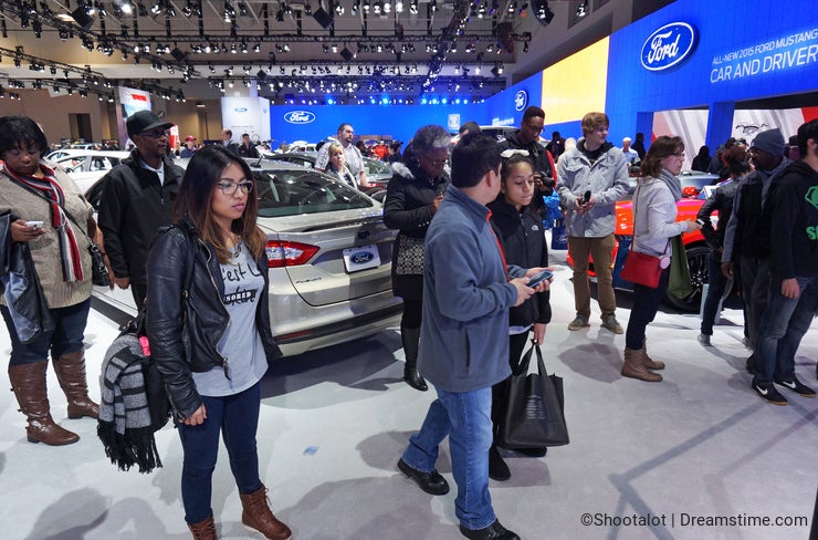 Big Crowd at the Ford Exhibit