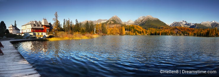 Mountain Lake Scenery Panorama