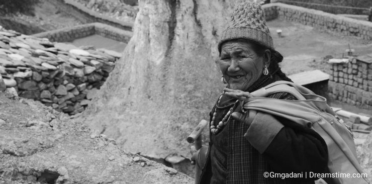 Old woman from Leh,India