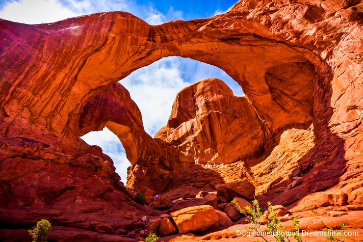 Scenic Sandstone Formations of Arches National Park, Utah, USA