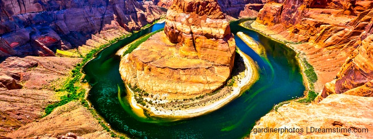 Scenic View of the Horseshoe Bend in the Colorado River, Outside