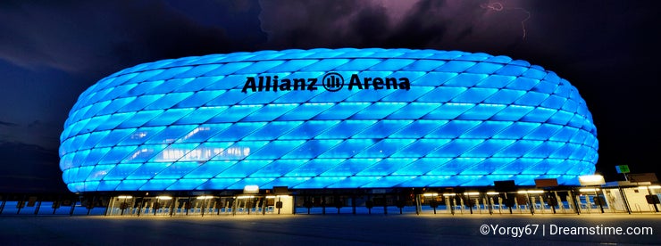 Lightning Above Allianz Arena