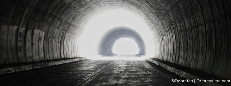 Tunnel light at the end