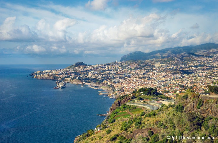 Aerial view of Funchal
