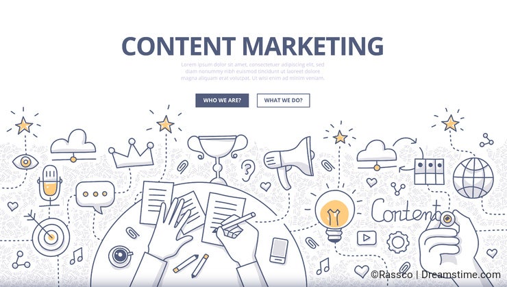 Content Marketing Doodle Concept