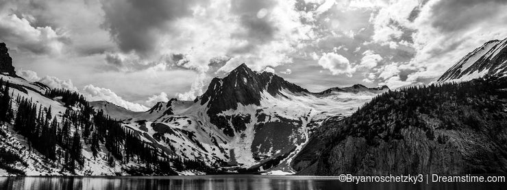 Snowmass monochrome amazing epic Mountain Scene