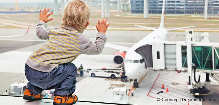 Child, airport, travel, baby, family, vacation, gate, boy, airplane, plane, aircraft, passenger, boarding, departure, summer, wait