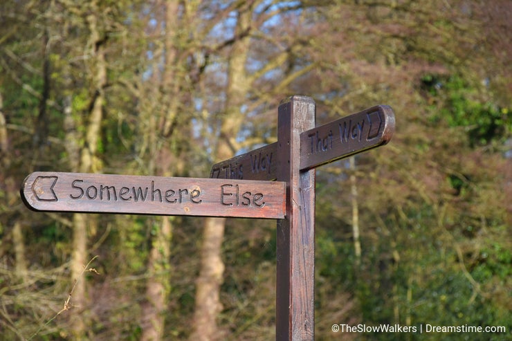 Quirky signpost in Shere, England.