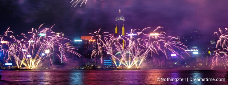 Firework display, Hong Kong