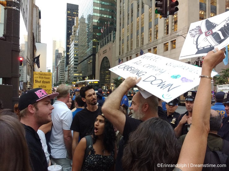 Argument Among Protesters, NYC, NY, USA