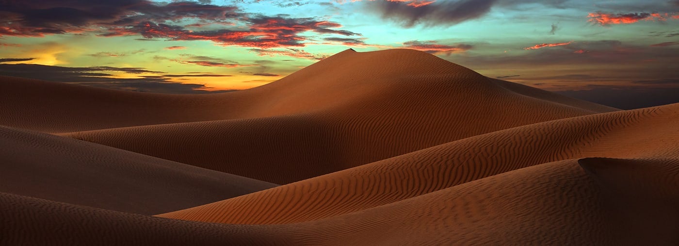 sand dunes in desert at sunset beatiful landscape with sahara