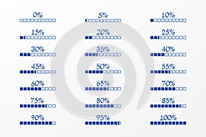 0 5 10 15 20 25 30 35 40 45 50 55 60 65 70 75 80 85 90 95 100 percent charts set for business, finance, web, design, downloading