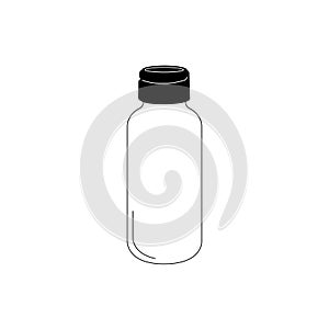 0.5 liter round bottle with screw ca