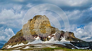 0000264_Sunlight bathes Clements Mountain at Logan Pass as a storm develops â€“ Glacier National Park, Montana _4814