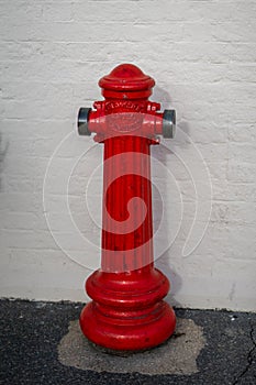 01/29/2020 Gosport, Hampshire, UK An old Red fire hydrant from the 1940s