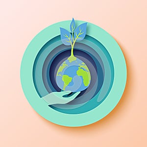 01.Save the world paper art style