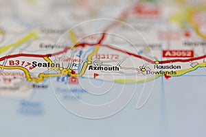 03-22-2021 Portsmouth, Hampshire, UK Axmouth Shown on a Geography map or road map