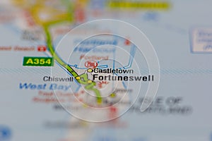 03-22-2021 Portsmouth, Hampshire, UK Castletown Shown on a Geography map or road map