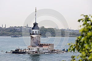 04-05 -2023 Istanbul-Turkey: The Last Right Bride in Maiden\'s Tower Restoration