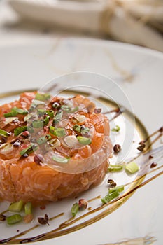 0433 salmon tartare on plate