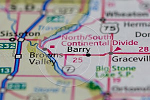 05-17-2021 Portsmouth, Hampshire, UK, Barry Minnesota USA shown on a Geography map or road map