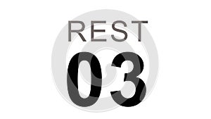 05 sec blak rest fitness blender workout countdown timer