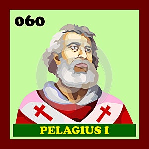 060th Roman Catholic Pope Pelagius I Vector