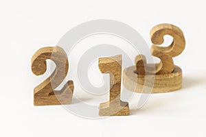 0NE, TWO, THREE WOODEN NUMBERS