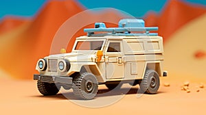 1:28mm Heroic Scale Ambulance Miniature Inspired By Johnny Quest