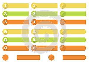 1 - 3 (A - C) progress labels