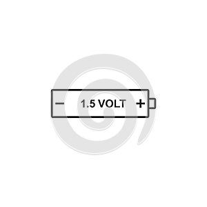 1.5 volt AAA battery icon vector illustration design template