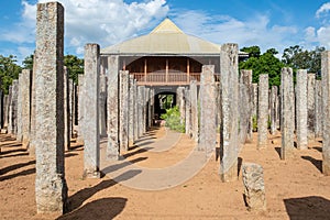 The 1,600 Stone Pillars palace of Lovamahapaya in ancient city of Anuradhapura, Sri Lanka.