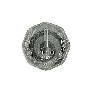 1 chilean peso coin 2003 obverse