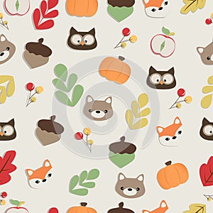 1 Colorful childrens pattern autumn in the forest