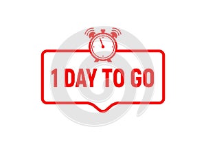 1 day to go last countdown icon. One day go sale price offer promo deal timer, 1 day only