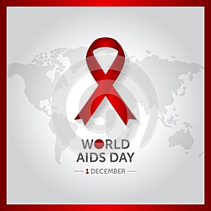 1 december world aids day concept design vector illustration