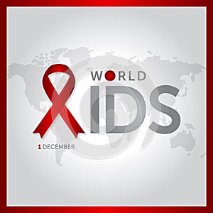 1 december world aids day concept design vector illustration