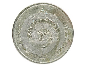 1 Dirham coin, 2002-/AH1420-Today ~ Mohammed VI serie, Bank of Morocco. Obverse, issued on 2002