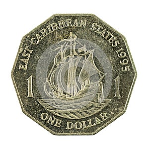 1 eastern caribbean dollar coin 1995 obverse