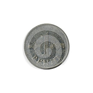 1 finnish penni coin 1970 obverse