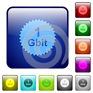 1 Gbit guarantee sticker color square buttons