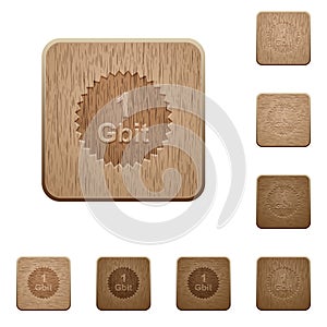 1 Gbit guarantee sticker wooden buttons