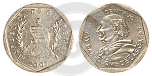 1 guatemalan centavos coin