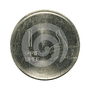 1 indian rupee coin 2007 obverse