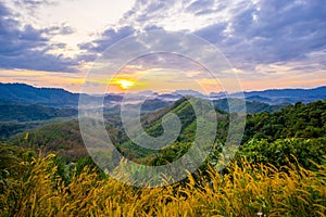 1 January 2018-Phang nga::Sunrise at Phu Ta Tun Viewpoint Phang nga province