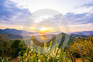 1 January 2018-Phang nga::Sunrise at Phu Ta Tun Viewpoint Phang nga province