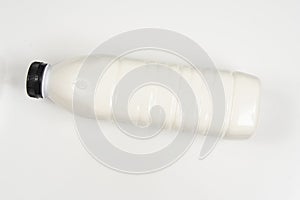 1 liter plastic milk pot on white background