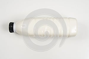 1 liter plastic milk pot on white background