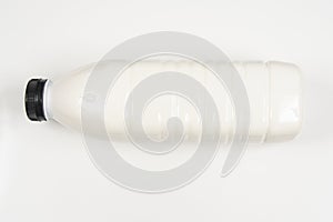 1 liter plastic milk pot on white background